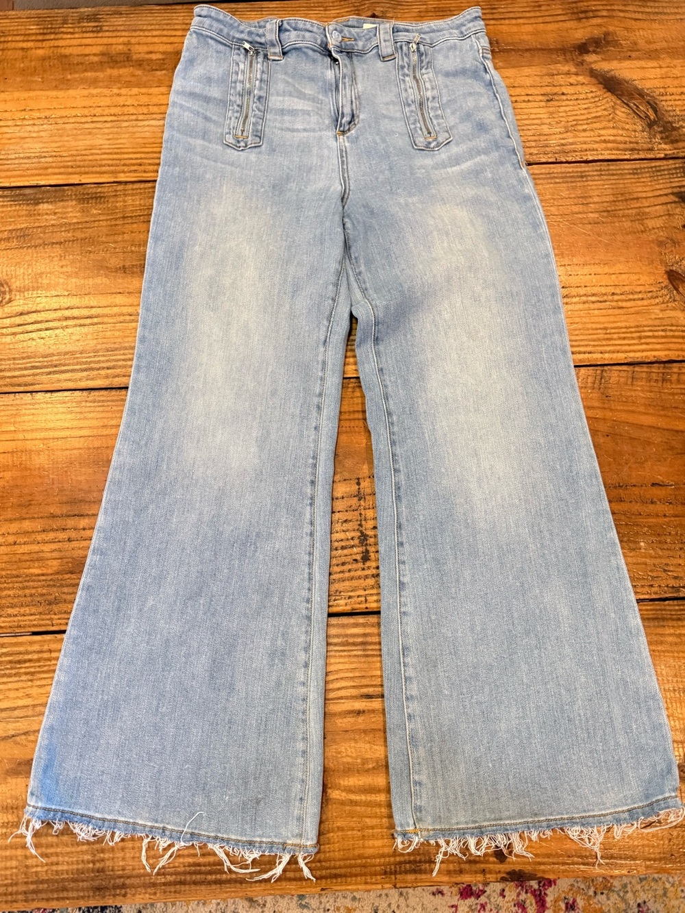 Pilcro Light Blue Wide-Leg Jeans